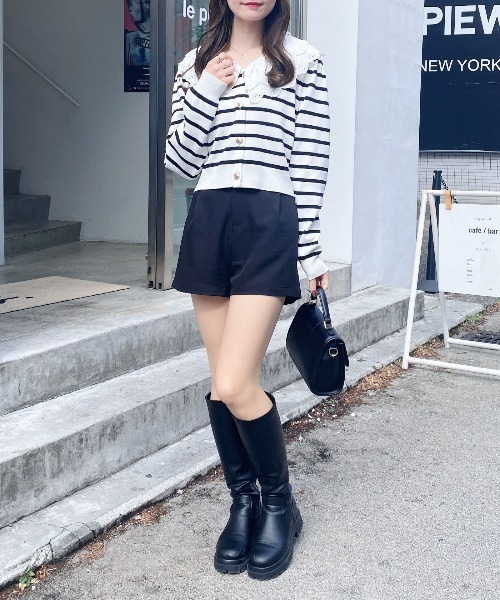 INGNI(イング)の「ショートパンツ(セットアップ対応)(その他パンツ・レディース・ネイビー/ベージュ/チェック/グレー/ブラック・FREE)」の15枚目の写真