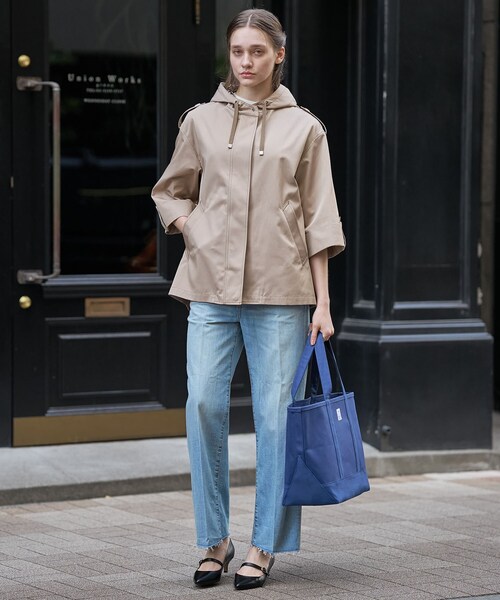 DRESSTERIOR（ドレステリア）の「【ウォッシャブル/撥水素材】Ａライン ショートモッズコート（ブルゾン・レディース・ベージュ/ネイビー・34/36/38）」の14枚目の写真