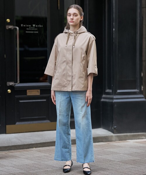 DRESSTERIOR（ドレステリア）の「【ウォッシャブル/撥水素材】Ａライン ショートモッズコート（ブルゾン・レディース・ベージュ/ネイビー・34/36/38）」の11枚目の写真