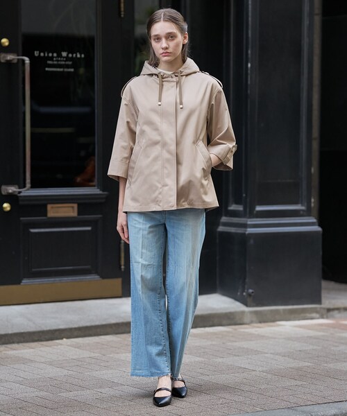 DRESSTERIOR（ドレステリア）の「【ウォッシャブル/撥水素材】Ａライン ショートモッズコート（ブルゾン・レディース・ベージュ/ネイビー・34/36/38）」の12枚目の写真