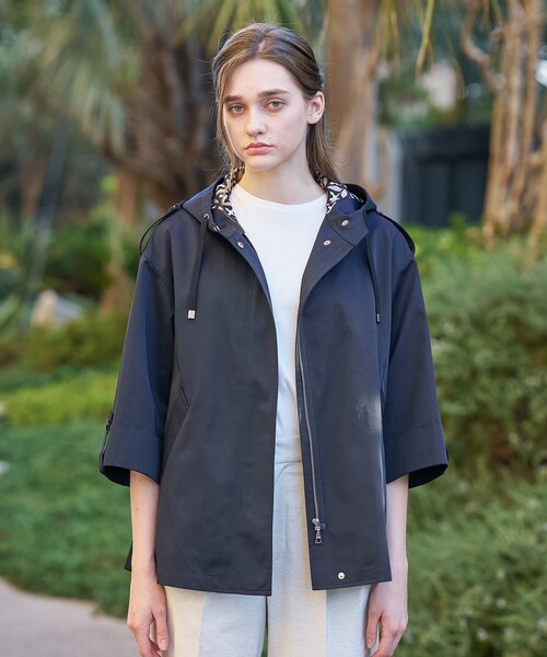 DRESSTERIOR（ドレステリア）の「【ウォッシャブル/撥水素材】Ａライン ショートモッズコート（ブルゾン・レディース・ベージュ/ネイビー・34/36/38）」の13枚目の写真