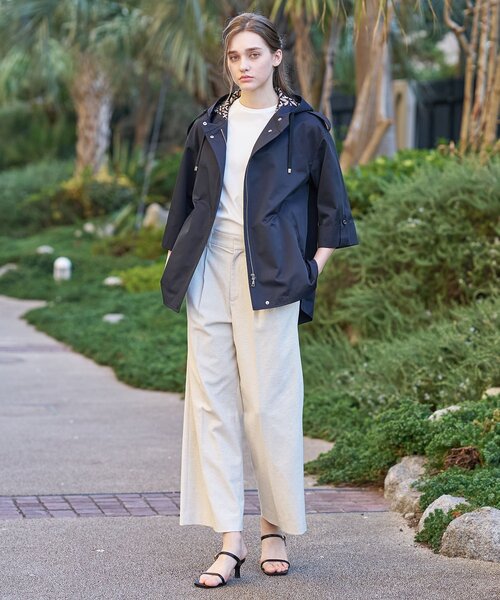 DRESSTERIOR（ドレステリア）の「【ウォッシャブル/撥水素材】Ａライン ショートモッズコート（ブルゾン・レディース・ベージュ/ネイビー・34/36/38）」の7枚目の写真