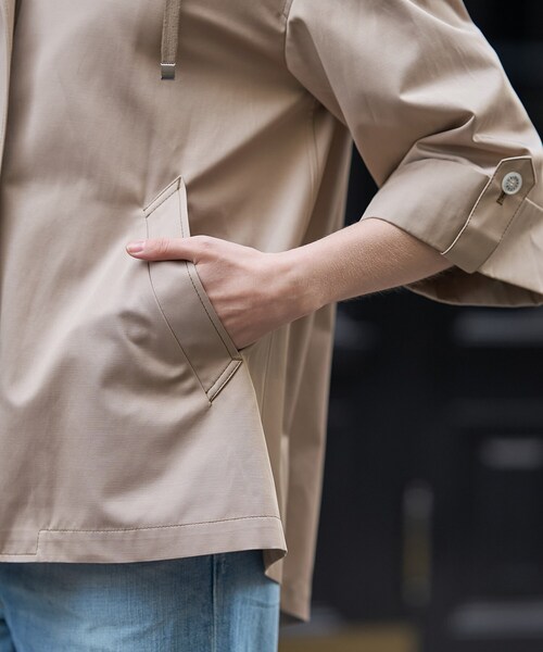 DRESSTERIOR(ドレステリア)の「【ウォッシャブル/撥水素材】Aライン ショートモッズコート(ブルゾン・レディース・ベージュ/ネイビー・34/36/38)」の15枚目の写真