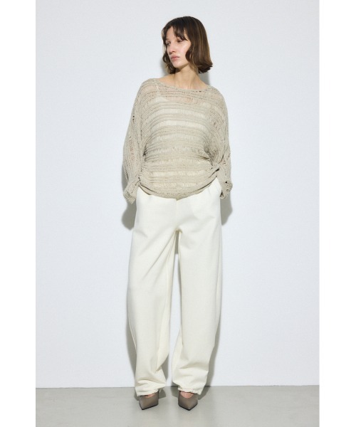 AZUL by moussy（アズールバイマウジー）の「ダンボールカーブワイドパンツ（スウェットパンツ・レディース・オフホワイト/ブラック/杢グレー・SMALL/MEDIUM）」の21枚目の写真