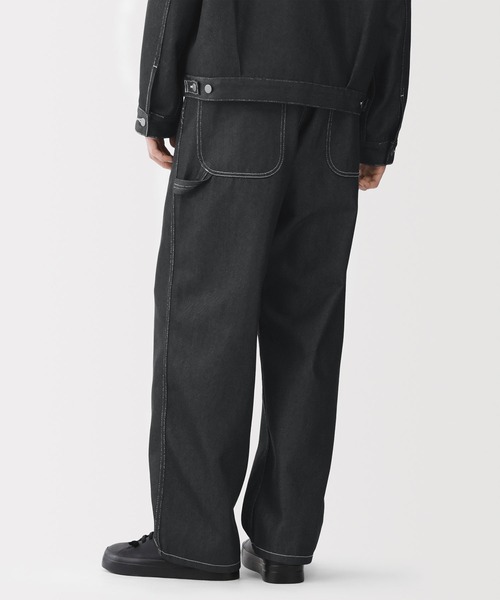 MUJI labo 再生ポリエステル デニムワークパンツ/ダークネイビー XL MUJI Labo（ムジラボ）の「〔MUJI Labo〕紳士 再生ポリエステルデニム