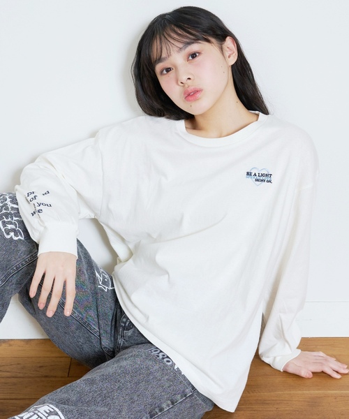 LOVETOXIC（ラブトキシック）の「【GOODPRICE】【綿100%】バックロゴカラー長袖T（Tシャツ/カットソー・キッズ・チャコール/イエロー/ライトグリーン/ピンク/サックスブルー/アイボリー・M:150cm/130cm/L:160cm/S:140cm）」の22枚目の写真
