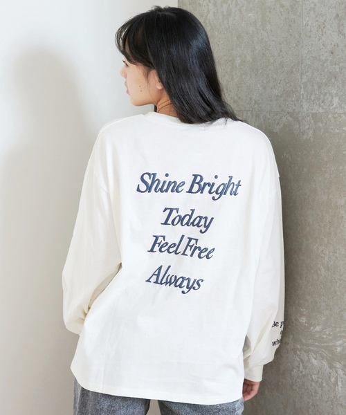 LOVETOXIC（ラブトキシック）の「【GOODPRICE】【綿100%】バックロゴカラー長袖T（Tシャツ/カットソー・キッズ・チャコール/イエロー/ライトグリーン/ピンク/サックスブルー/アイボリー・M:150cm/130cm/L:160cm/S:140cm）」の9枚目の写真