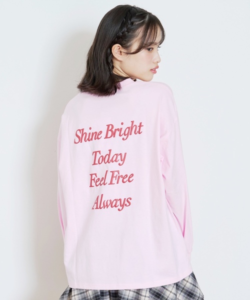LOVETOXIC（ラブトキシック）の「【GOODPRICE】【綿100%】バックロゴカラー長袖T（Tシャツ/カットソー・キッズ・チャコール/イエロー/ライトグリーン/ピンク/サックスブルー/アイボリー・M:150cm/130cm/L:160cm/S:140cm）」の12枚目の写真
