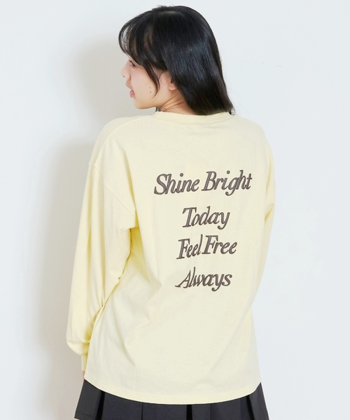 LOVETOXIC（ラブトキシック）の「【GOODPRICE】【綿100%】バックロゴカラー長袖T（Tシャツ/カットソー・キッズ・チャコール/イエロー/ライトグリーン/ピンク/サックスブルー/アイボリー・M:150cm/130cm/L:160cm/S:140cm）」の15枚目の写真