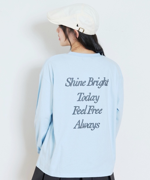 LOVETOXIC（ラブトキシック）の「【GOODPRICE】【綿100%】バックロゴカラー長袖T（Tシャツ/カットソー・キッズ・チャコール/イエロー/ライトグリーン/ピンク/サックスブルー/アイボリー・M:150cm/130cm/L:160cm/S:140cm）」の21枚目の写真