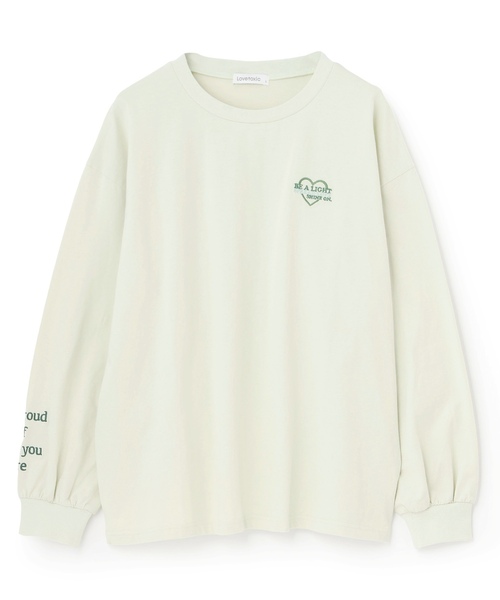 LOVETOXIC（ラブトキシック）の「【GOODPRICE】【綿100%】バックロゴカラー長袖T（Tシャツ/カットソー・キッズ・チャコール/イエロー/ライトグリーン/ピンク/サックスブルー/アイボリー・M:150cm/130cm/L:160cm/S:140cm）」の8枚目の写真