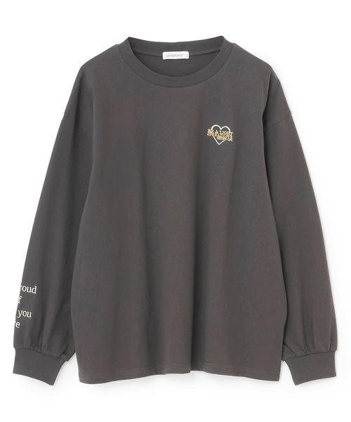 LOVETOXIC（ラブトキシック）の「【GOODPRICE】【綿100%】バックロゴカラー長袖T（Tシャツ/カットソー・キッズ・チャコール/イエロー/ライトグリーン/ピンク/サックスブルー/アイボリー・M:150cm/130cm/L:160cm/S:140cm）」の14枚目の写真