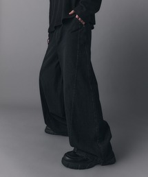 Confirm（コンファーム）の「Technical 3D Pattern Vintage Washed Denim Pants   テクニカル3Dパターン ヴィンテージウォッシュド ワイドデニムパンツ メンズ レディース ユニセックス（デニムパンツ）」