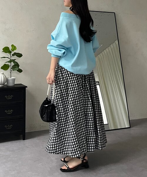 prose verse（プロズヴェール）の「【ドット/ギンガム】ボリュームタフタフレアスカート（スカート・レディース・ホワイト系その他/ブラック系その他/ブラック系その他2・MEDIUM）」の10枚目の写真