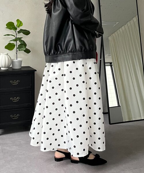 prose verse（プロズヴェール）の「【ドット/ギンガム】ボリュームタフタフレアスカート（スカート・レディース・ホワイト系その他/ブラック系その他/ブラック系その他2・MEDIUM）」の20枚目の写真
