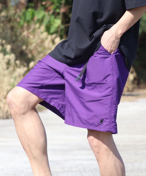 KANGOL（カンゴール）の「【KANGOL/カンゴール】別注 水陸両用 ウェビングベルト付き 撥水 ショートパンツ（その他パンツ・メンズ・ブラック/グレー/グリーン系その他/ベージュ/グレー系その他/オリーブ/ネイビー/パープル・L/M/XL）」の8枚目の写真