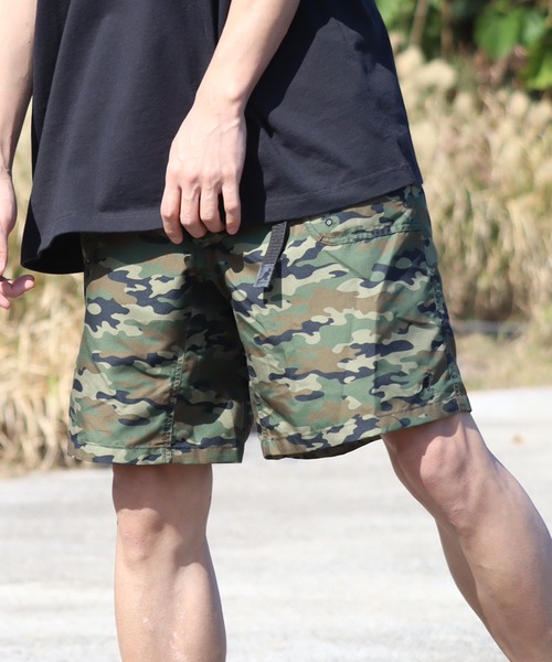 KANGOL（カンゴール）の「【KANGOL/カンゴール】別注 水陸両用 ウェビングベルト付き 撥水 ショートパンツ（その他パンツ・メンズ・ブラック/グレー/グリーン系その他/ベージュ/グレー系その他/オリーブ/ネイビー/パープル・L/M/XL）」の6枚目の写真