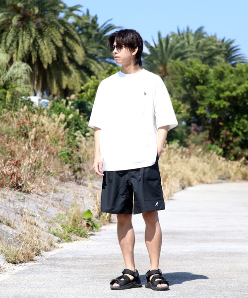 KANGOL（カンゴール）の「【KANGOL/カンゴール】別注 水陸両用 ウェビングベルト付き 撥水 ショートパンツ（その他パンツ・メンズ・ブラック/グレー/グリーン系その他/ベージュ/グレー系その他/オリーブ/ネイビー/パープル・L/M/XL）」の15枚目の写真