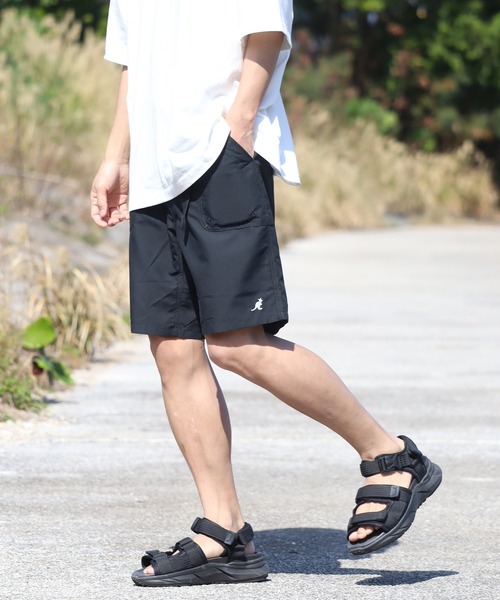 KANGOL（カンゴール）の「【KANGOL/カンゴール】別注 水陸両用 ウェビングベルト付き 撥水 ショートパンツ（その他パンツ・メンズ・ブラック/グレー/グリーン系その他/ベージュ/グレー系その他/オリーブ/ネイビー/パープル・L/M/XL）」の12枚目の写真