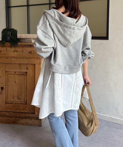 Thevon(ゼボン)の「コットンレースキャミチュニック(チュニック・レディース・オフホワイト/ブラック・FREE)」の10枚目の写真