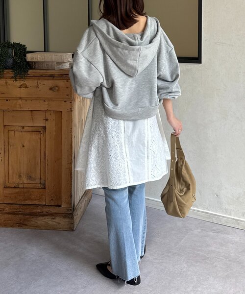 Thevon(ゼボン)の「コットンレースキャミチュニック(チュニック・レディース・オフホワイト/ブラック・FREE)」の15枚目の写真