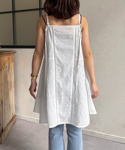 Thevon(ゼボン)の「コットンレースキャミチュニック(チュニック・レディース・オフホワイト/ブラック・FREE)」の17枚目の写真