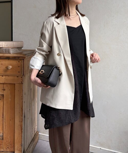 Thevon(ゼボン)の「コットンレースキャミチュニック(チュニック・レディース・オフホワイト/ブラック・FREE)」の22枚目の写真