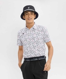 le coq sportif GOLF（ルコックスポルティフゴルフ）の「【le coq sportif GOLF】吸汗速乾/高通気/UV CUT(UPF50+)/遮熱/ストレッチ/消臭　LCSモノグラム柄半袖ポロシャツ　ゴルフウェア（ポロシャツ）」
