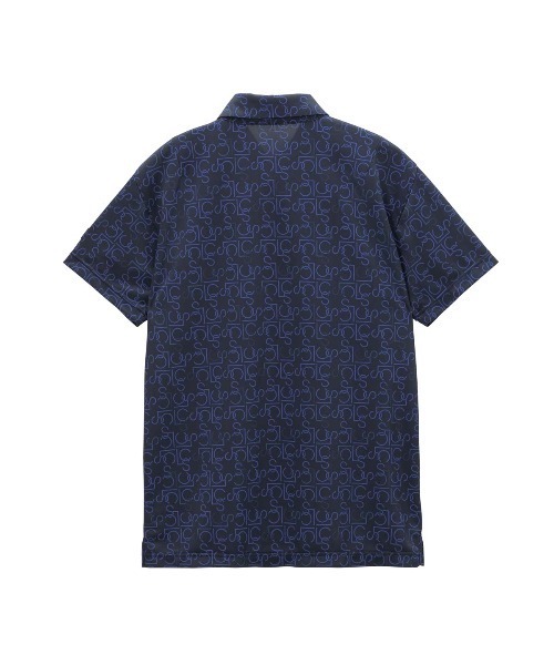 le coq sportif GOLF(ルコックスポルティフゴルフ)の「【le coq sportif GOLF】吸汗速乾/高通気/UV CUT(UPF50+)/遮熱/ストレッチ/消臭 LCSモノグラム柄半袖ポロシャツ ゴルフウェア(ポロシャツ・メンズ・ホワイト/ネイビー・L/XL/3L/M)」の5枚目の写真