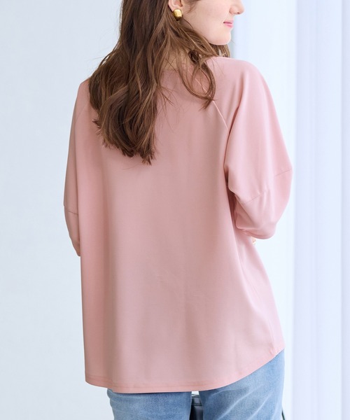 alotta(アロッタ)の「ランタンスリーブカットソー(Tシャツ/カットソー・レディース・グレイッシュブルー/グレイッシュベージュ/ブラック/レッド/ピンク/ネイビー・LL/L/M)」の19枚目の写真