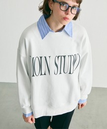 uchi.（ウチ）の「ロゴプリント 裏毛スウェットトップス（スウェット）」