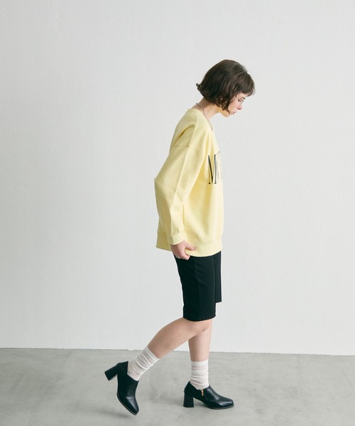 uchi.(ウチ)の「ロゴプリント 裏毛スウェットトップス(スウェット・レディース・オフホワイト/イエロー/ネイビー・FREE)」の14枚目の写真