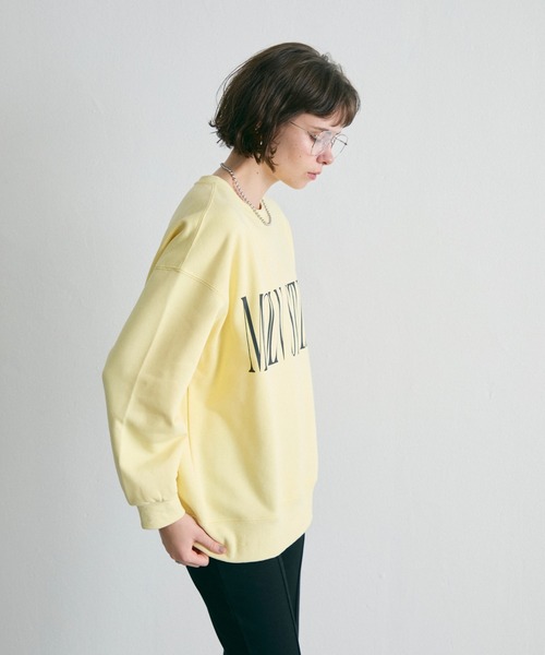 uchi.(ウチ)の「ロゴプリント 裏毛スウェットトップス(スウェット・レディース・オフホワイト/イエロー/ネイビー・FREE)」の17枚目の写真