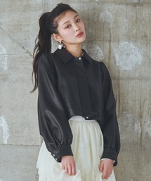 AND COUTURE（アンドクチュール）の「フェイクレザーブルゾン（ブルゾン）」