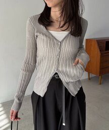 CAPRICIEUX LE'MAGE | バイカラーリブカーディガン(カーディガン/ボレロ)