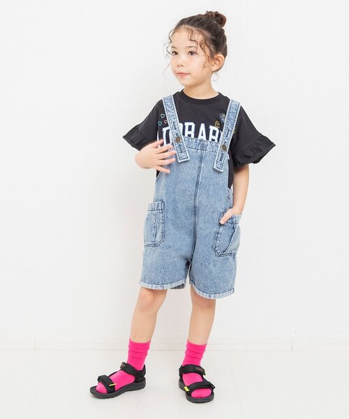 BREEZE（ブリーズ）の「刺繍フリルTシャツ（Tシャツ/カットソー・キッズ・オフホワイト/ブラック・140/130/120/110/100/90/80）」の3枚目の写真