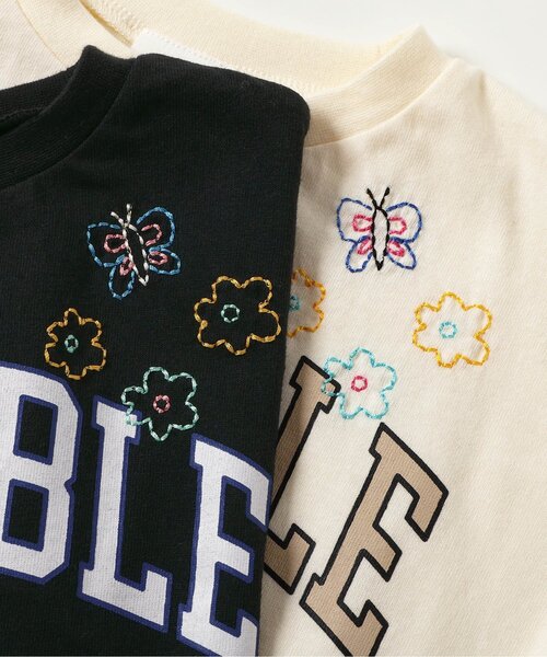 BREEZE（ブリーズ）の「刺繍フリルTシャツ（Tシャツ/カットソー・キッズ・オフホワイト/ブラック・140/130/120/110/100/90/80）」の12枚目の写真