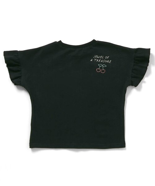 BREEZE（ブリーズ）の「刺繍フリルTシャツ（Tシャツ/カットソー・キッズ・オフホワイト/ブラック・140/130/120/110/100/90/80）」の15枚目の写真