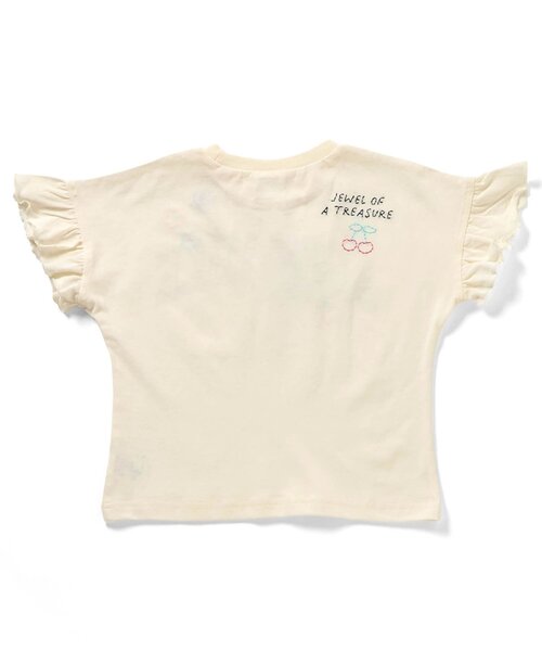 BREEZE（ブリーズ）の「刺繍フリルTシャツ（Tシャツ/カットソー・キッズ・オフホワイト/ブラック・140/130/120/110/100/90/80）」の16枚目の写真
