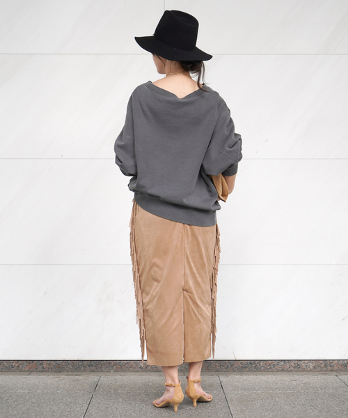 Couture d'adam(クチュールドアダム)の「【COUTURE D'ADAM/クチュールドアダム】Suede fabiric Ranch Skirt(スカート・レディース・ベージュ・FREE)」の2枚目の写真