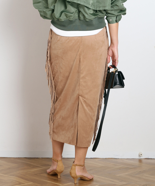 Couture d'adam(クチュールドアダム)の「【COUTURE D'ADAM/クチュールドアダム】Suede fabiric Ranch Skirt(スカート・レディース・ベージュ・FREE)」の5枚目の写真