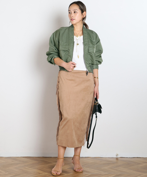 Couture d'adam(クチュールドアダム)の「【COUTURE D'ADAM/クチュールドアダム】Suede fabiric Ranch Skirt(スカート・レディース・ベージュ・FREE)」の6枚目の写真