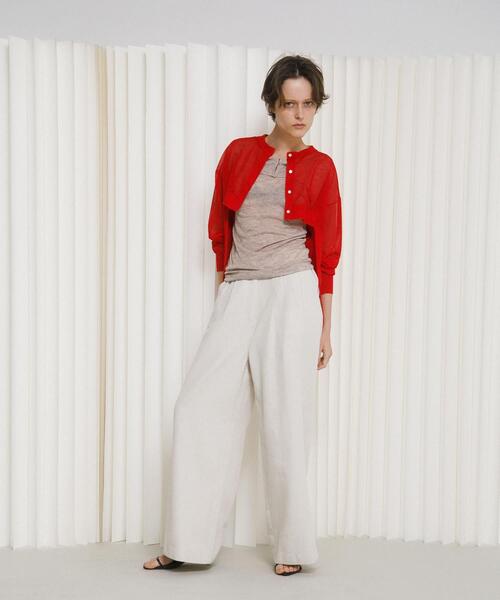 LAATO（ラート）の「sheer cardigan（カーディガン/ボレロ・レディース・キャメル/レッド・FREE）」の5枚目の写真