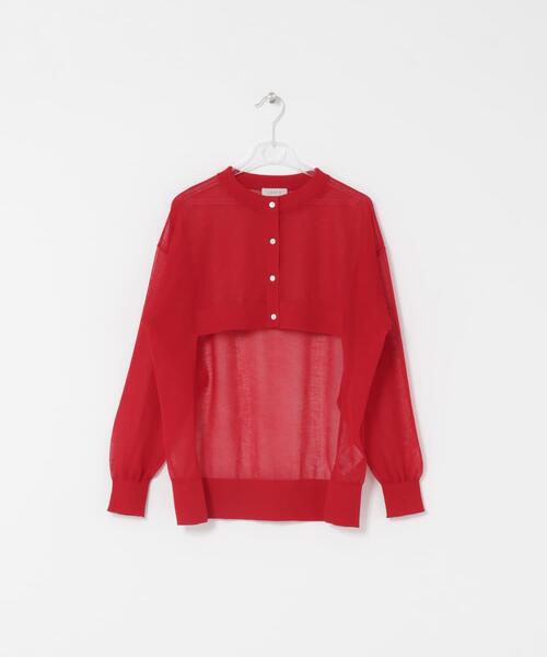 LAATO（ラート）の「sheer cardigan（カーディガン/ボレロ・レディース・キャメル/レッド・FREE）」の10枚目の写真