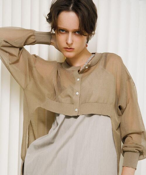 LAATO（ラート）の「sheer cardigan（カーディガン/ボレロ・レディース・キャメル/レッド・FREE）」の17枚目の写真