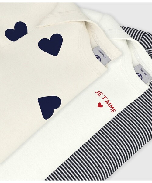 PETIT BATEAU(プチバトー)の「半袖ボディ3枚組(ロンパース・キッズ・その他1・6MONTH/12MONTH/18MONTH/24MONTH)」の3枚目の写真