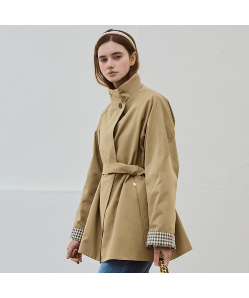SLOWLOLLI(スローローリ)の「A line half jacket_2 Colors(その他アウター・レディース・チャコールグレー/Beige・FREE)」の1枚目の写真