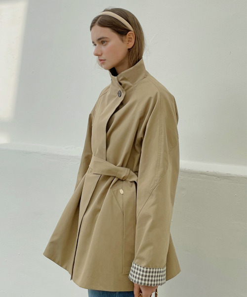 SLOWLOLLI(スローローリ)の「A line half jacket_2 Colors(その他アウター・レディース・チャコールグレー/Beige・FREE)」の7枚目の写真