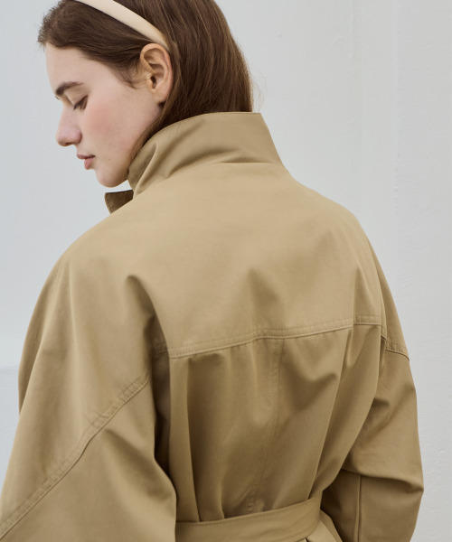 SLOWLOLLI(スローローリ)の「A line half jacket_2 Colors(その他アウター・レディース・チャコールグレー/Beige・FREE)」の5枚目の写真