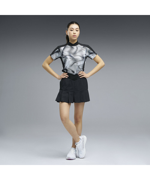 PUMA(プーマ)の「PUMA プーマ ウィメンズ ゴルフ シャドウキャット ジク 半袖 モックネック(Tシャツ/カットソー・レディース・ブラック/ホワイト系その他・MEDIUM/SMALL/LARGE/X-LARGE)」の9枚目の写真
